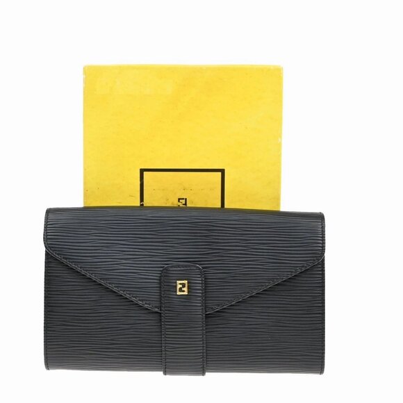 FENDI Logo Zucca Clutch Hand Bag Wallet Purse Leather GHW Italy 64KA736 - Picture 1 of 16